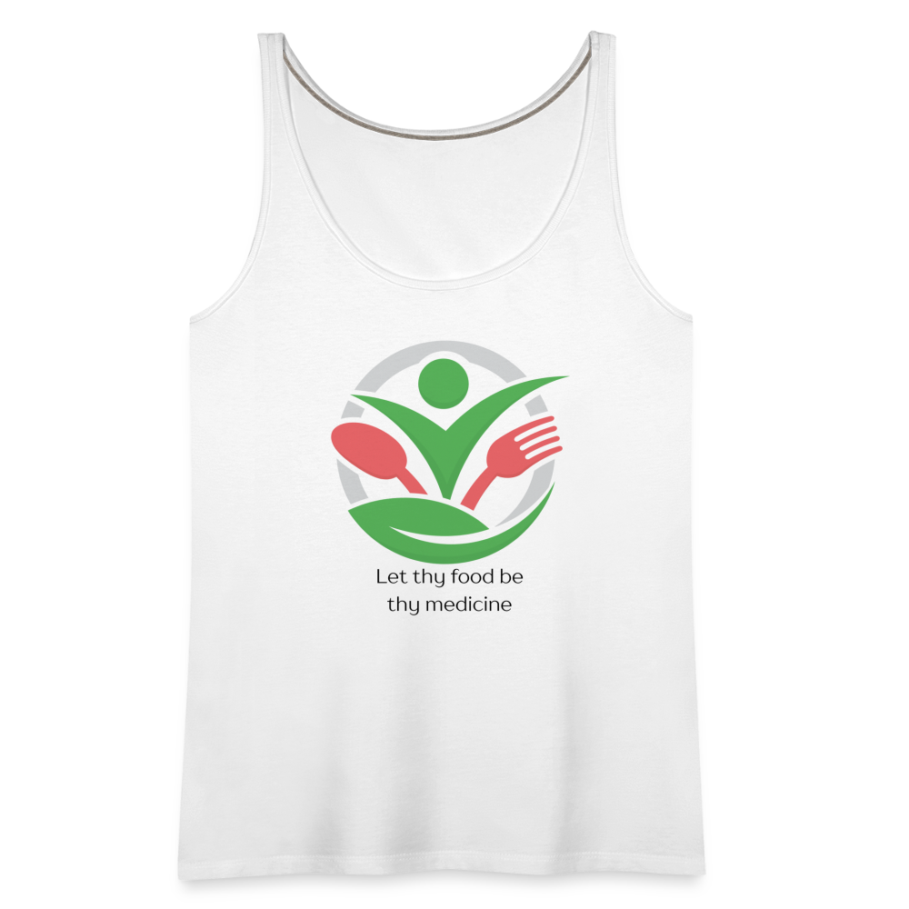 Food Is Medicine Premium Tank Top | Womens - white