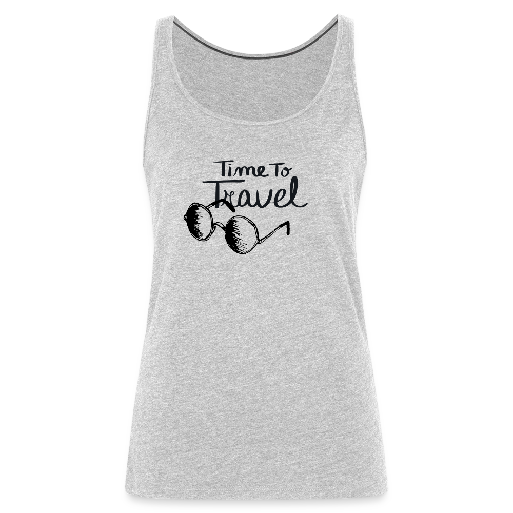 Time To Travel Premium Tank Top | Womens - heather gray