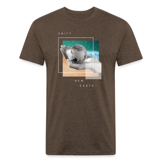 New Earth Unity Fitted T-Shirt | Mens - heather espresso