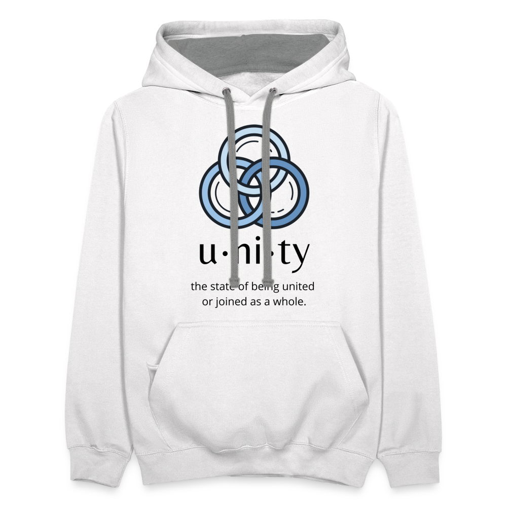 Unity Contrast Hoodie | Mens - white/gray