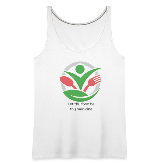 Food Is Medicine  Premium Tank Top | Womens - white