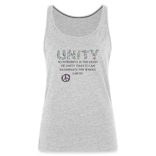 Unity Is Powerful Premium Tank Top | Womens - heather gray