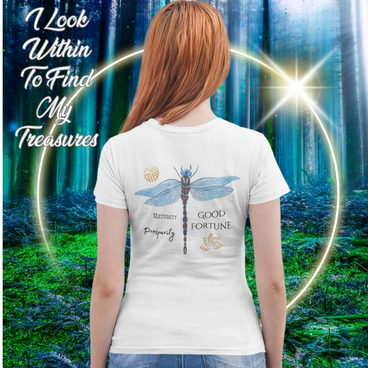 Good Fortune Dragon Fly Premium T-Shirt | Womens