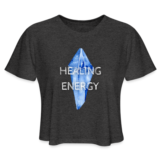 Healing Energy Cropped T-Shirt | Womens - deep heather