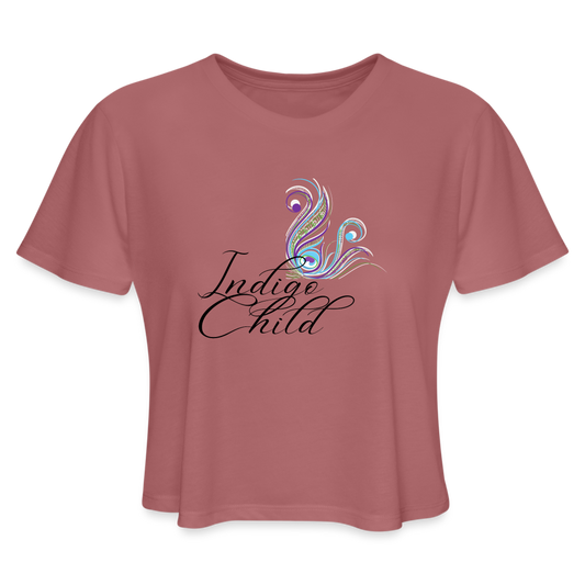 Indigo Child Cropped T-Shirt | Womens - mauve