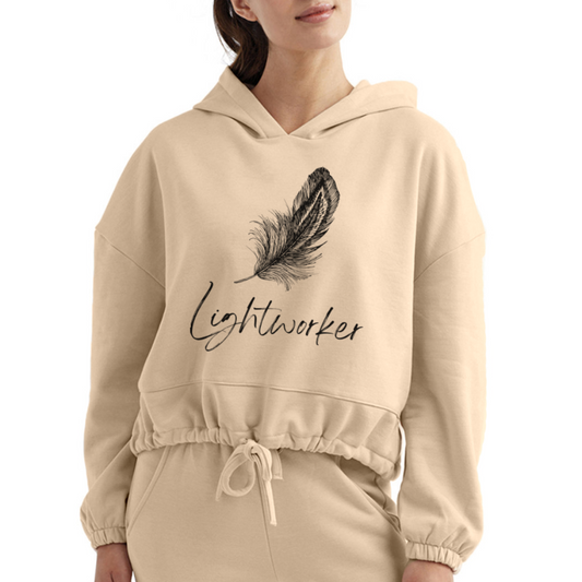 Lightworker Cropped Hoodie | Womens - nude