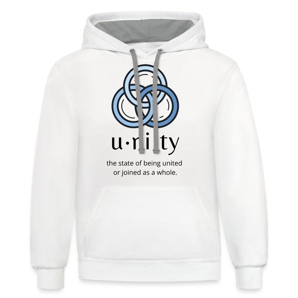 Unity Contrast Hoodie | Mens - white/gray