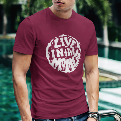 Live In The Moment Cotton Relaxed T-Shirt | Mens